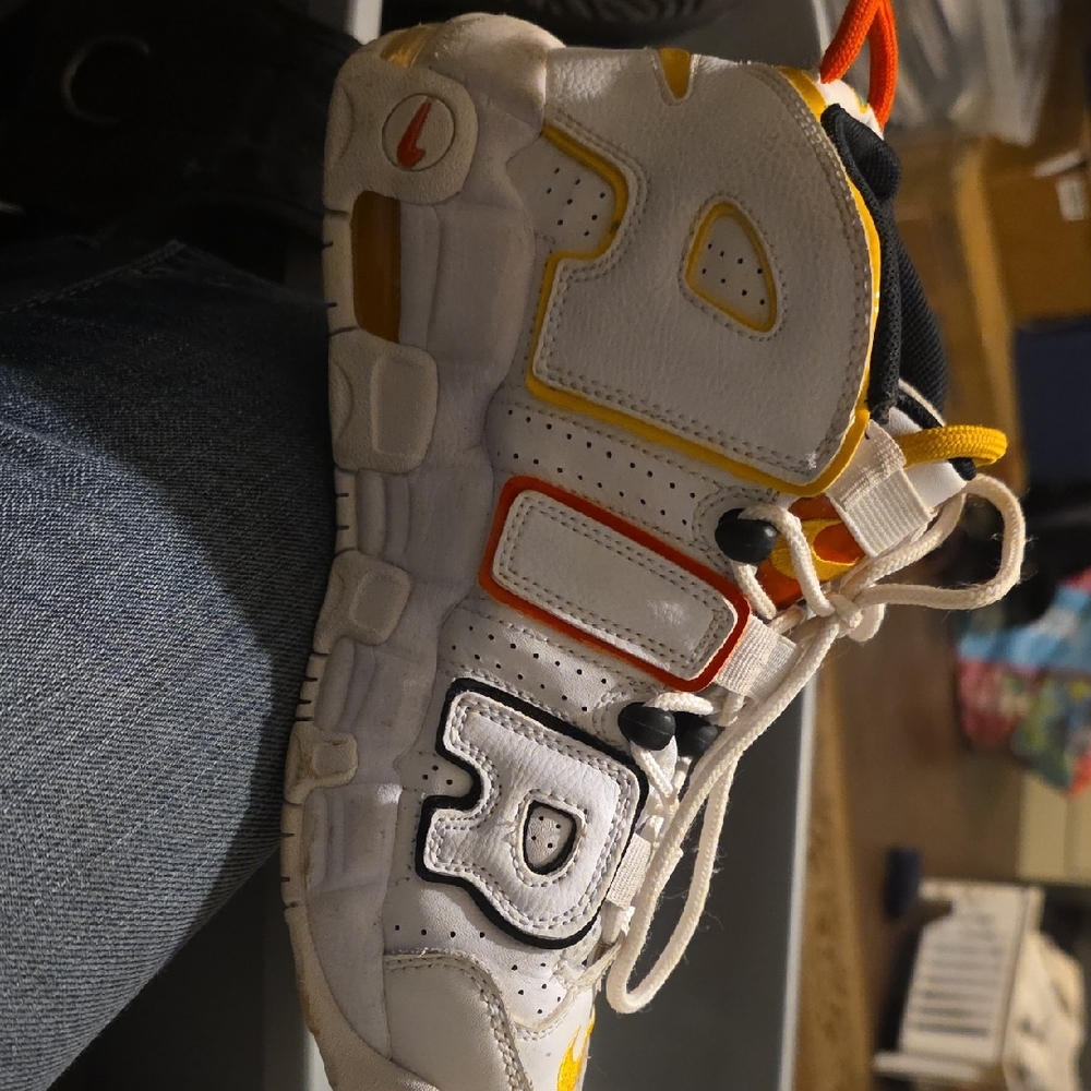 Jordan Kids Sneakers in White, Orange, and Black